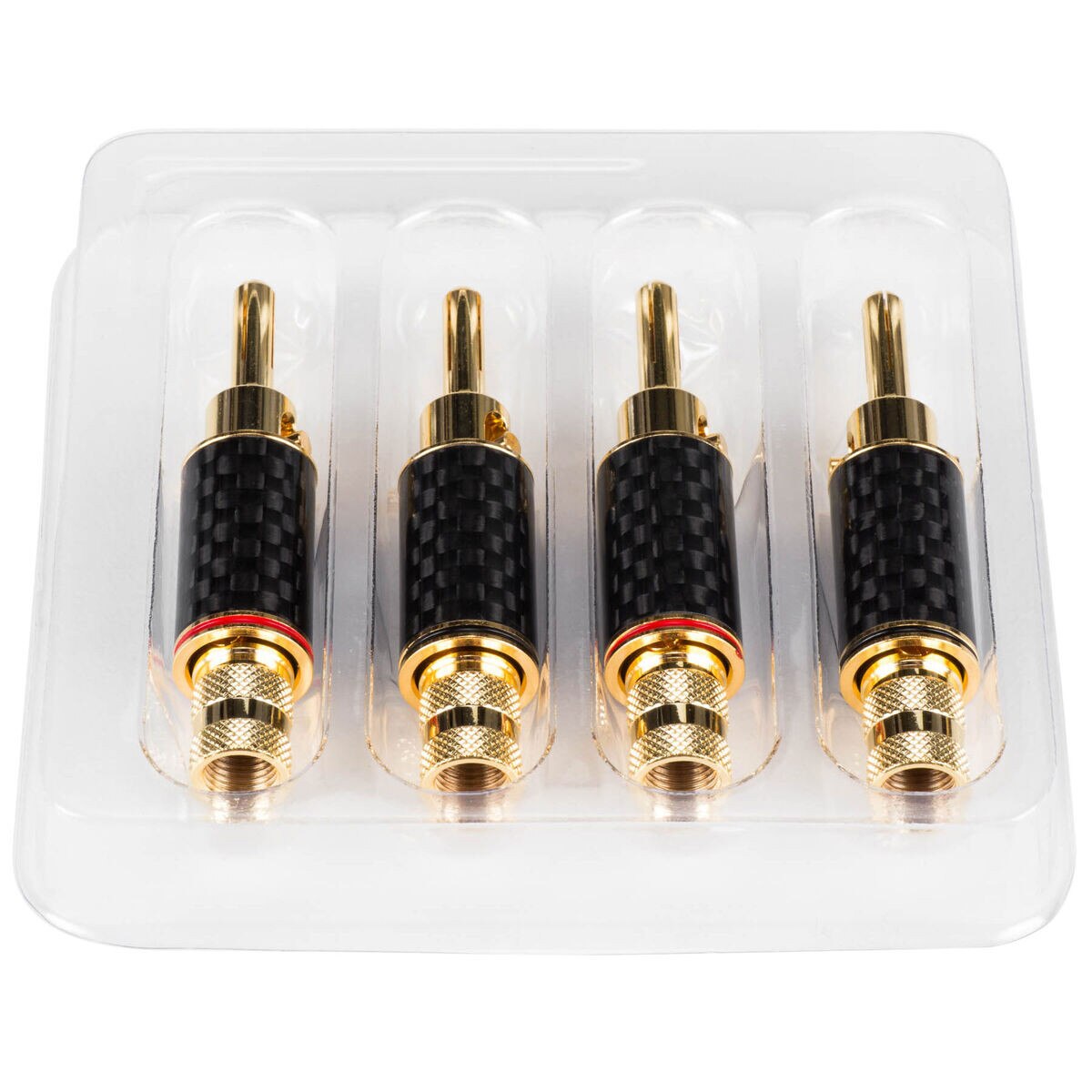 Expanding Banana Plug with Dual Set Screws and Carbon Fiber Wrapped